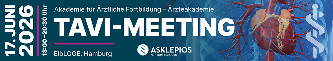 Header Banner für die Konferenz: TAVI-Meeting . Diese geht vom 17. Juni 2026 bis 17. Juni 2026 in ElbLOGE • Veritaskai 6 • 21079 Hamburg.