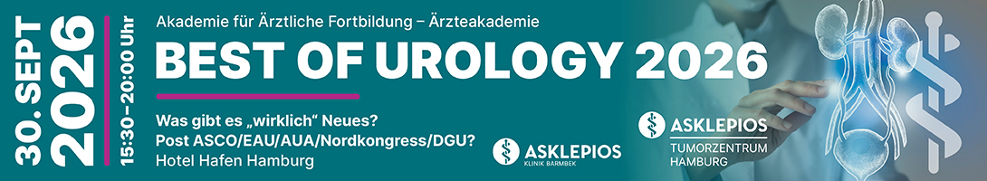Header Banner für die Konferenz: Best of Urology 2026. Diese geht vom 30. September 2026 bis 30. September 2026 in Hotel Hafen Hamburg.