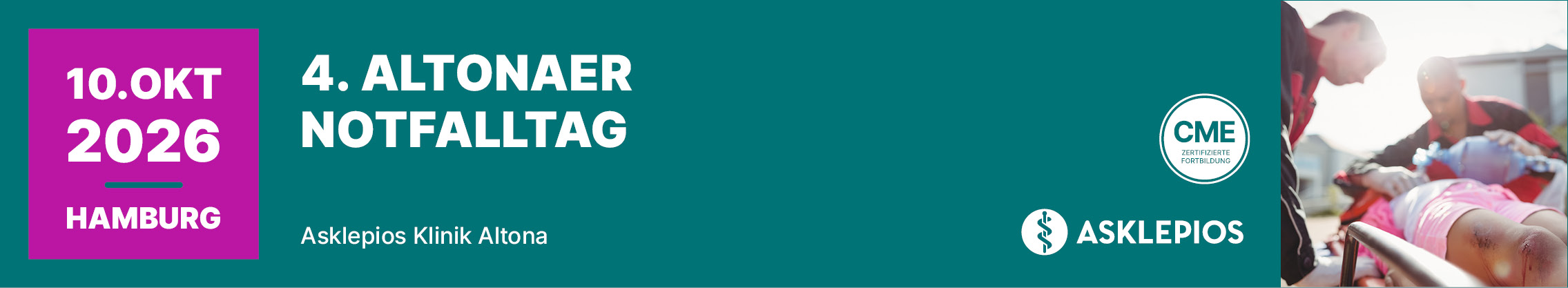 Header Banner für die Konferenz: 4. Altonaer Notfalltag. Diese geht vom 10. Oktober 2026 bis 10. Oktober 2026 in Asklepios Klinik Altona, Carl-Bruck-Hörsaal (Haupthaus, 2. OG), Paul-Ehrlich-Straße 1, 22763 Hamburg.