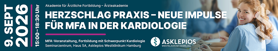 Header Banner für die Konferenz: MFA-Fortbildung Westklinikum. Diese geht vom 9. September 2026 bis 9. September 2026.
